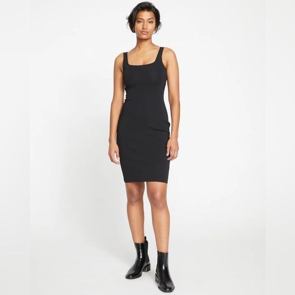 Universal Standard || Knitted Tank Dress Solid Basic Stretch Black NWT