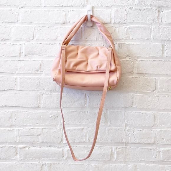 Persaman New York || Madeline Convertible Shoulder Bag Quilted Slouchy Pink