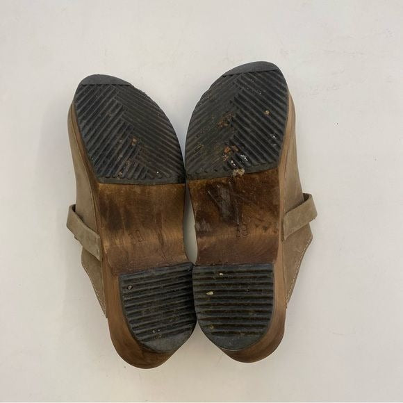 Lotta From Stockholm || Leather Clogs Tan Beige Brown 39