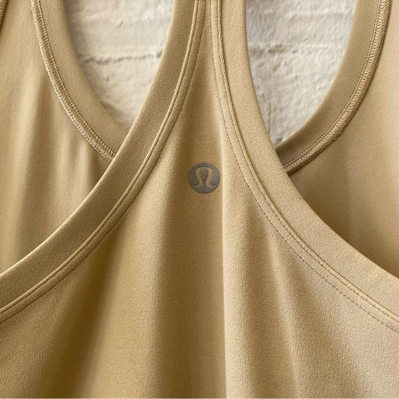 Lululemon || Cool Racerback Short Tank Top Nulu Race Length Tan Beige 6?