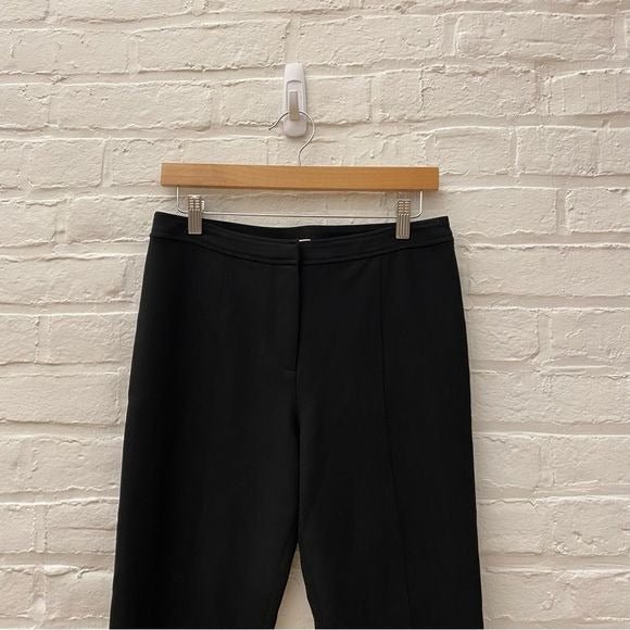 cinq a sept || Split Hem Crop Flare Pants Trousers Slit Black 6