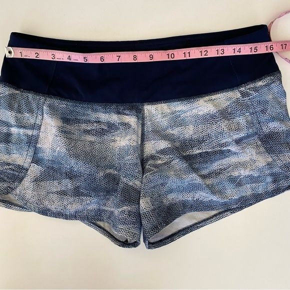 Lululemon || Run Times Short II 4" Mesh Scape Multi / True Navy 8