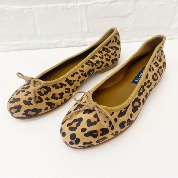 Margaux || The Demi Ballet Flat in Leopard Cheetah Animal Print Tan 35