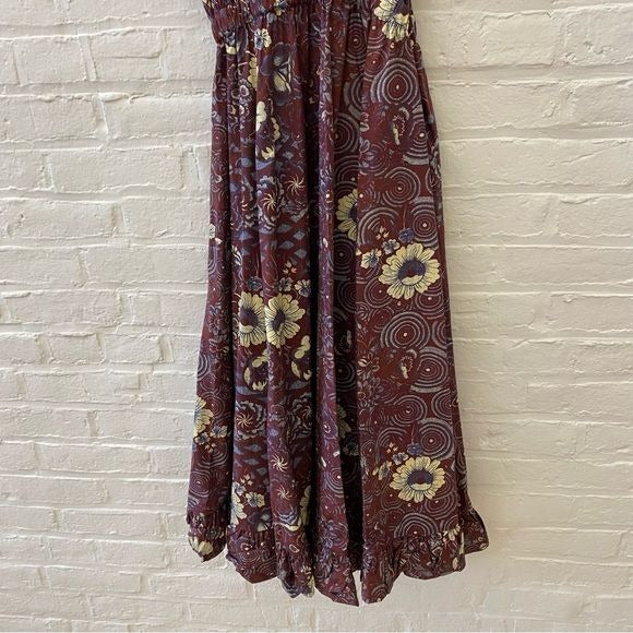 Ulla Johnson || Nanette Dress in Heliotrope Burgundy Purple Floral 0 NWT