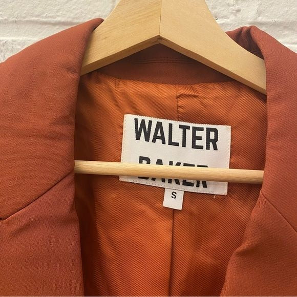 Walter Baker || Kira Oversized Blazer Notch Lapel Rust Brown Orange Small