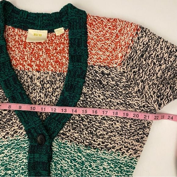 Anthropologie || Maeve Harmony Rainbow Knit Cardigan Large