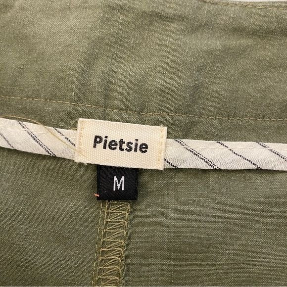 Pietsie || Ischia Wide Leg Crop Pant Army Green Medium