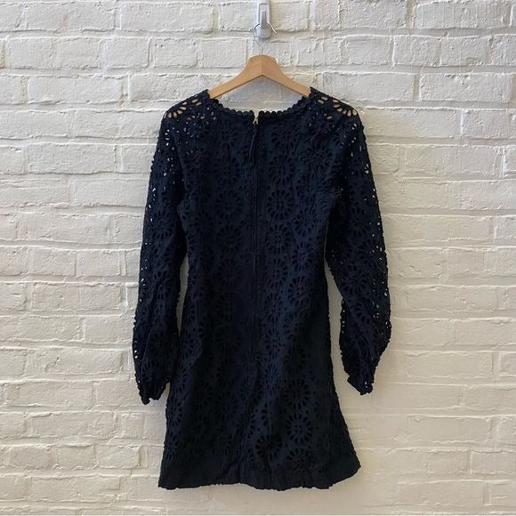 Lilly Pulitzer || Priscilla Long Sleeve Eyelet Dress Black 12