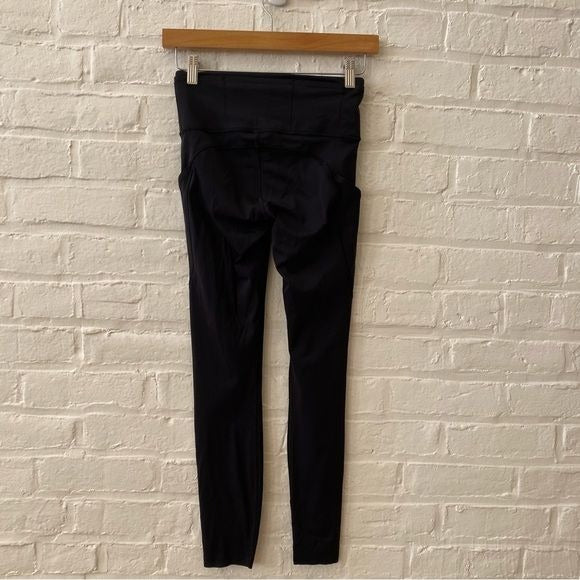 Lululemon || Fast & Free 7/8 Tight II Nulux 25" Solid Black 4