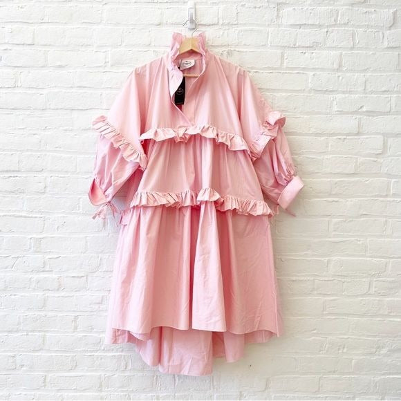 Marielle Stokkelaar || Dress Ria Rose A-Line Ruffle Pink OS NWT