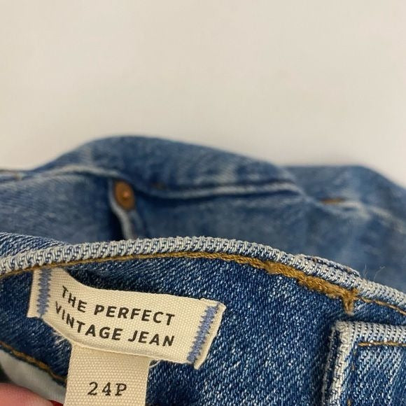 Madewell || The Perfect Vintage Jean in Ainsworth Wash Blue 24P 24 Petite NWT