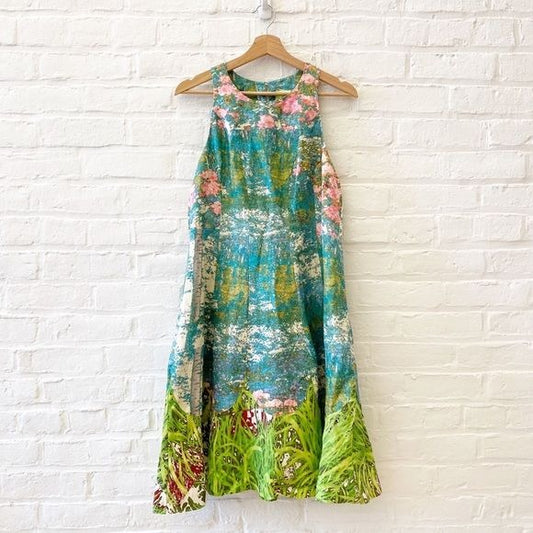 Anthropologie || Tracy Reese Revisited Impressionist Fit Flare Floral Dress 12