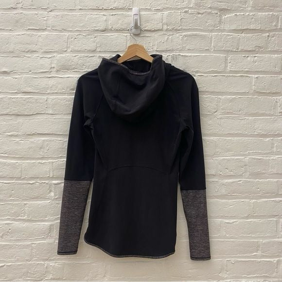 Lululemon || Shape Up Pullover Nulu Heathered Black Hoodie 8