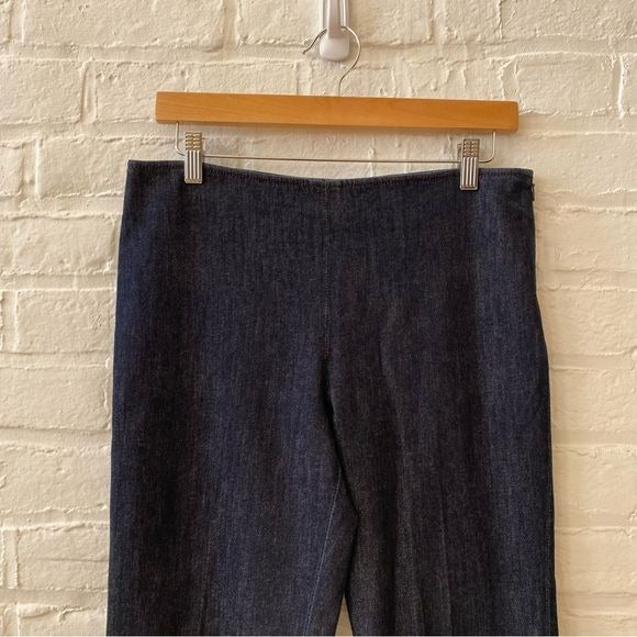 The Row || Dark Denim Ankle Pants Leggings Tulip Hem Dark Wash Medium