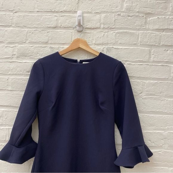 Likely || Bedford Mini Dress Ruffle Sleeve Navy 6