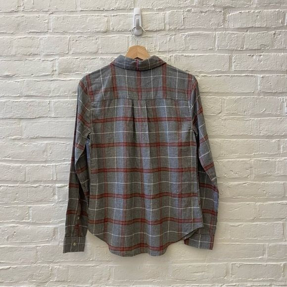 Faherty || Classic Flannel Shirt in Gray Juliet Plaid Gray Small