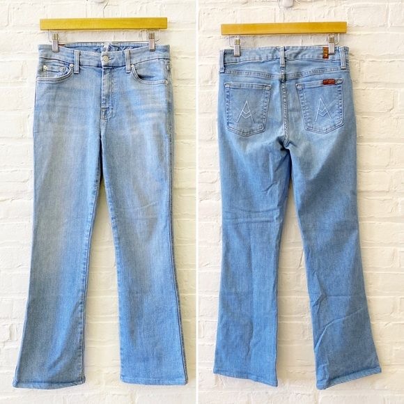 7 for All Mankind || A-Pocket Stretch Bootcut Flare Jeans Light Wash 29