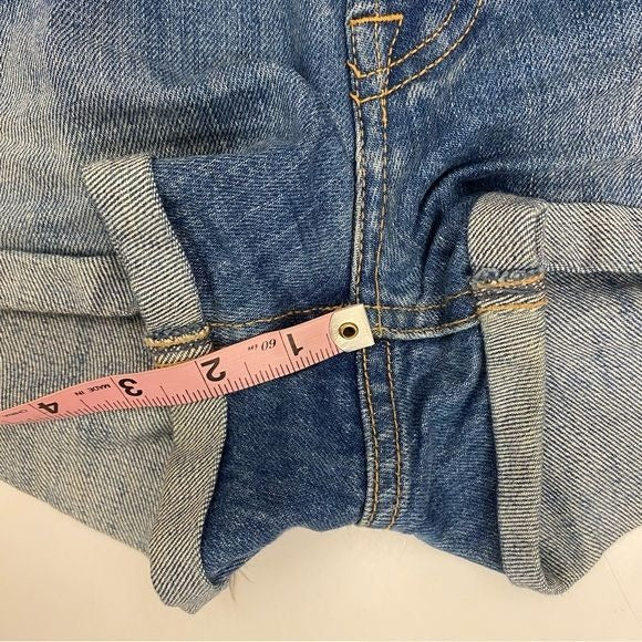 Sezane || Niels Cuffed Denim Jean Shorts Blue 36 US 4