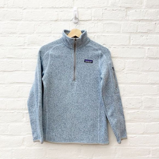 Patagonia || Better Sweater 1/4 Zip Size Medium Hawthorne Blue Gray XS