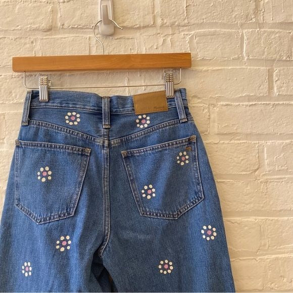 Madewell || The Perfect Vintage Wide-Leg Crop Jean in Stamped Floral 25