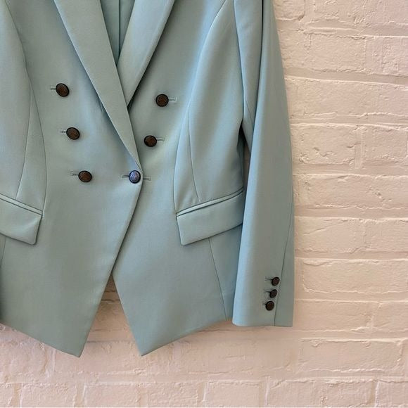 White House Black Market || Trophy Jacket Double Breasted Blazer Aquifer Mint 10