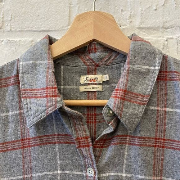 Faherty || Classic Flannel Shirt in Gray Juliet Plaid Gray Small