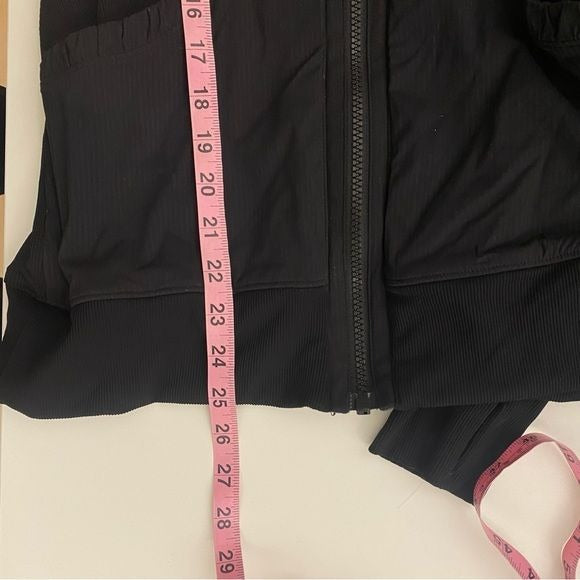 Lululemon || Dance Studio III Reversible Jacket Hooded Fill Zip Black 8