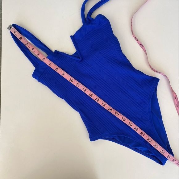 L*space || Pointelle Rib Cha Cha One Piece Swimsuit Cobalt Blue 4