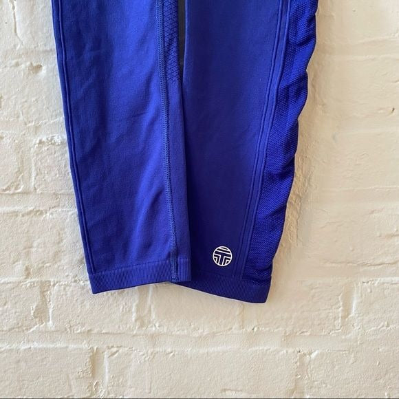 Tory Burch || Tory Sport Seamless Crop Legging in Blue Pigment Royal XS