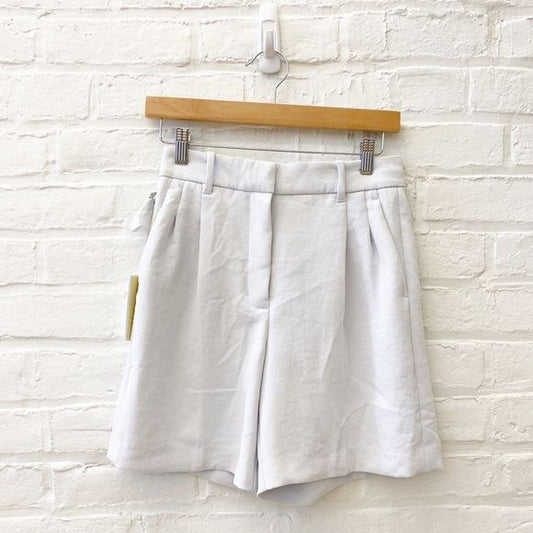 Aritzia || Wilfred Effortless 7” High Rise Pleated Trouser Shorts Gray 2 NWT