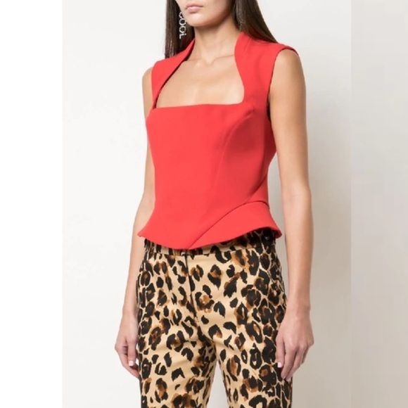 Mugler || Corset Top In Red 38 NWT