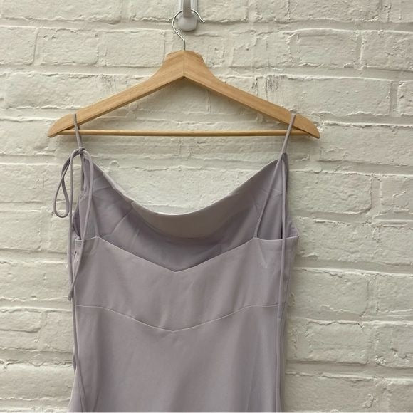 Love, Bonito || Adrianna Cowl Neck Midi Cocktail Slip Dress Lavender 6 NWT