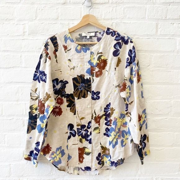 Sea New York || Margherite Floral Button Down Blouse Cotton Woven 4