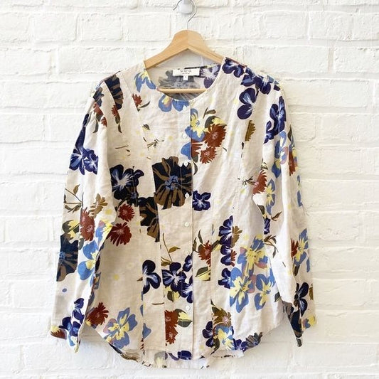 Sea New York || Margherite Floral Button Down Blouse Cotton Woven 4