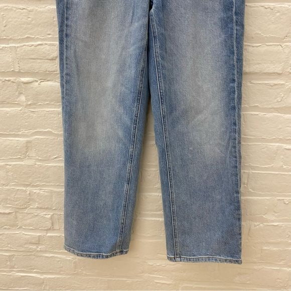 AYR || The Easy Easy Relaxed Easy Fit Straight Leg Denim Light Blue Wash 25