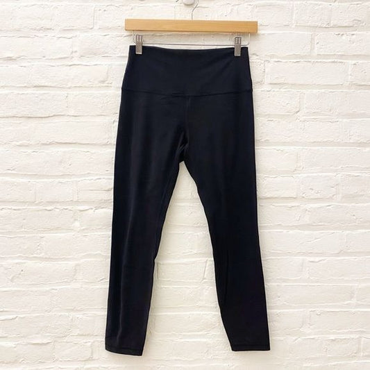 Lululemon || Align Pant II 25" Dark Shadow Black Leggings Nulu 8