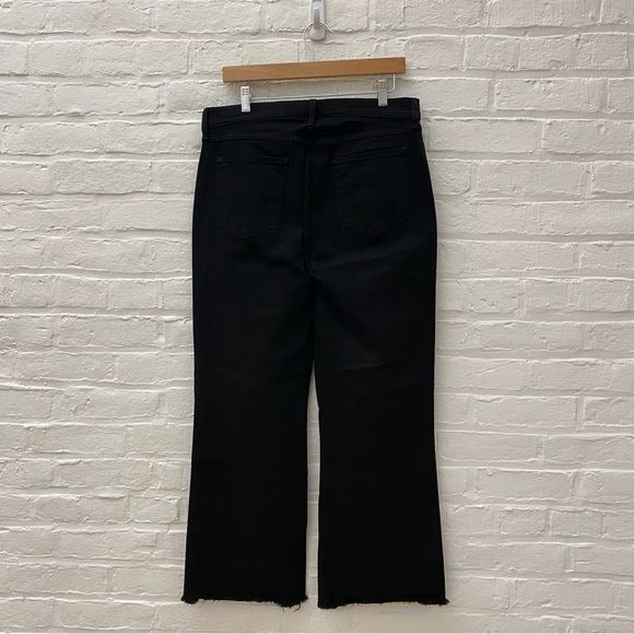 Rag & Bone || Justine High Rise Ankle Jeans Wide Leg Button Fly Black 31