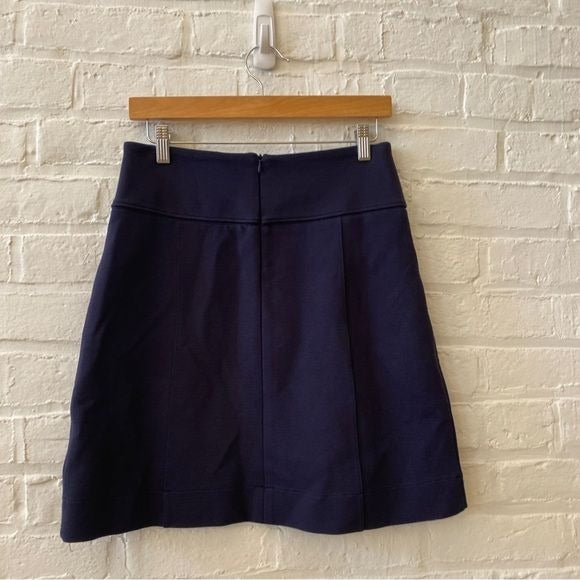 Anthropologie || Maeve Mackenzie Ponte Mini Skirt Navy Small