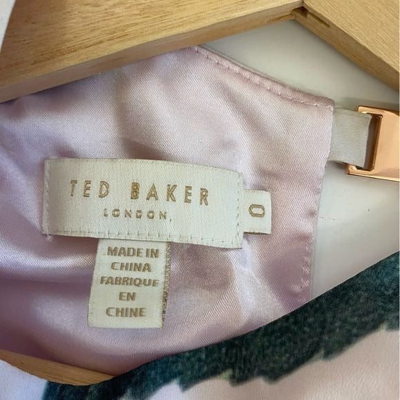 Ted Baker || Racha Distinguishing Rose Floral Column Dress Pink Lilac TB 0 US 2