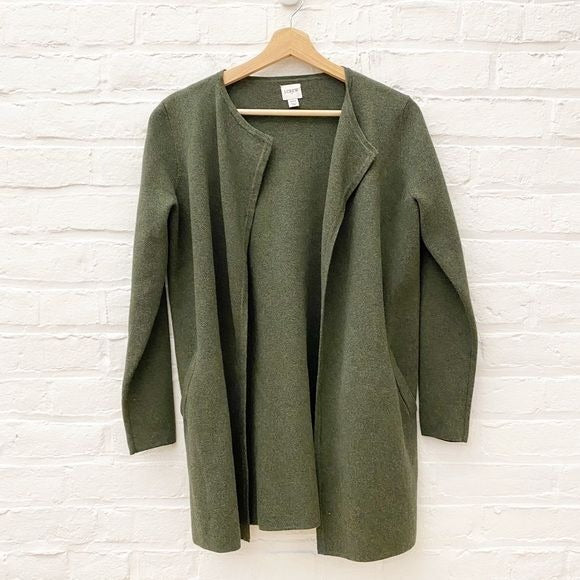 J.Crew || Vanessa Sweater Jacket in Olive Green XXS