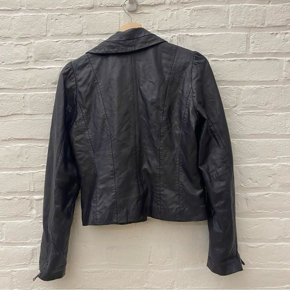 Classiques Entier || Leather Jacket Cost Navy Dark Purple Small