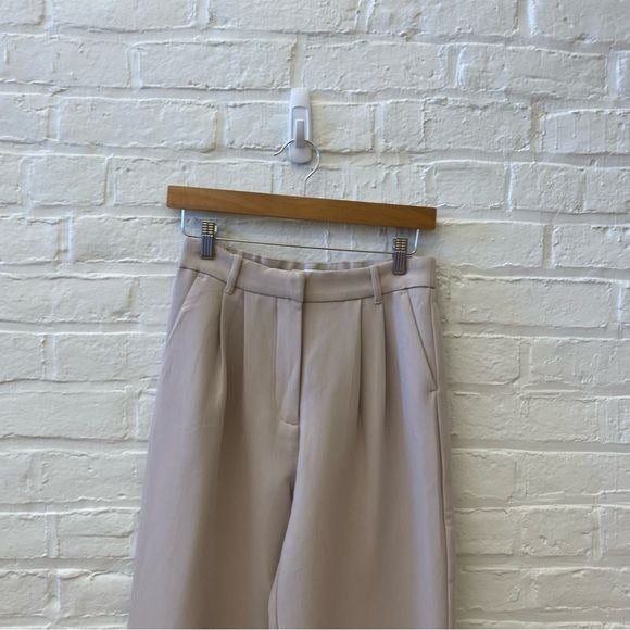 Abercrombie || Sloane Tailored Pant Pleated Trouser in Light Taupe 27 4 NWT