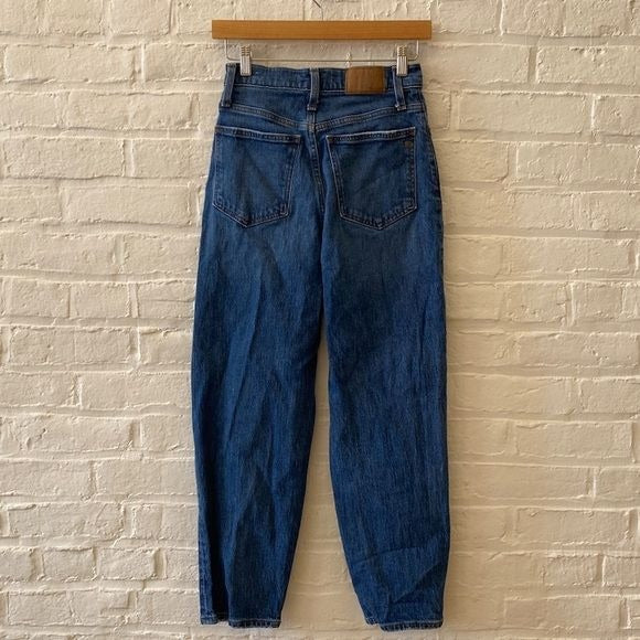 Madewell || Balloon Jeans Medium Wash Wide Mom Tapered 24