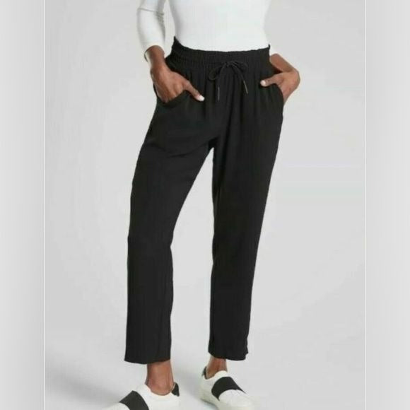 Athleta || Metropolis Straight Leg Pant Jogger Black 2