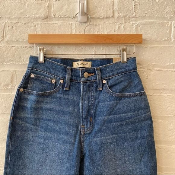 Madewell || Petite Perfect Vintage Straight Jean in Mayfield Wash Blue 25P NWT