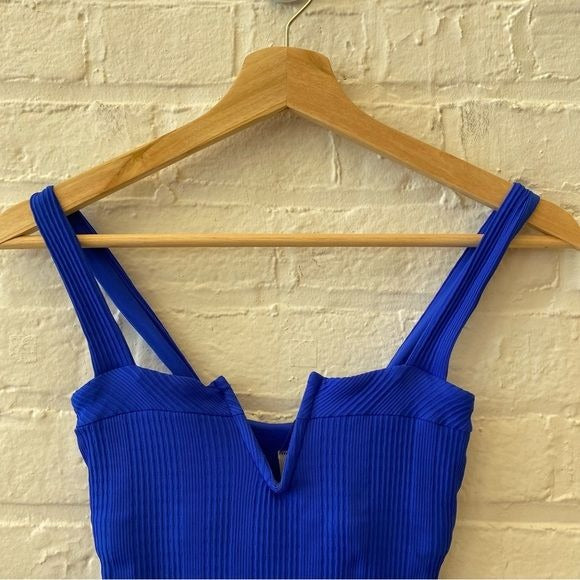 L*space || Pointelle Rib Cha Cha One Piece Swimsuit Cobalt Blue 4