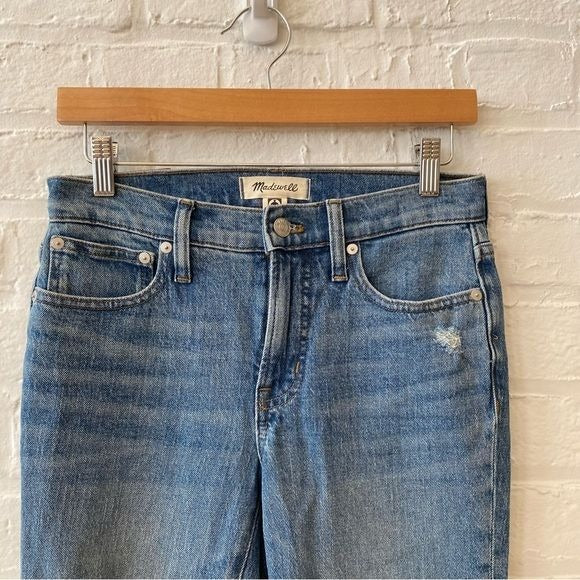 Madewell || Mid-Rise Perfect Vintage Jean Ainsdale Wash Knee-Rip Edition 24P