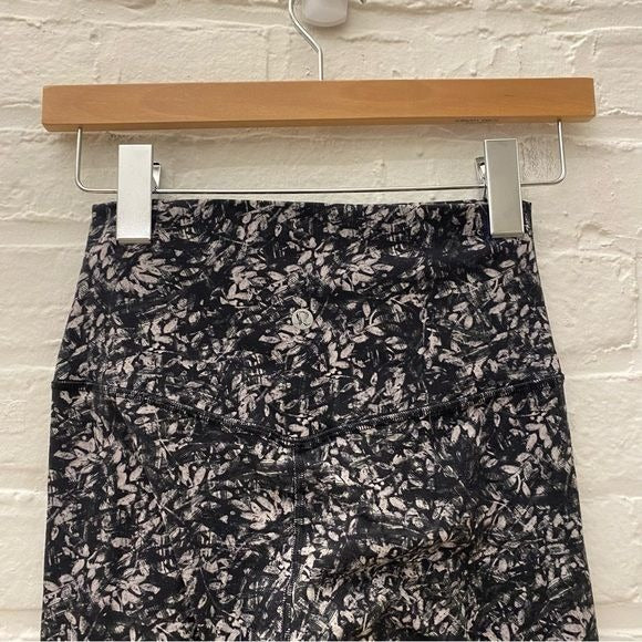 Lululemon || Align High-Rise Crop 21" Blossom Overlay Starlight Nulu Gray 4