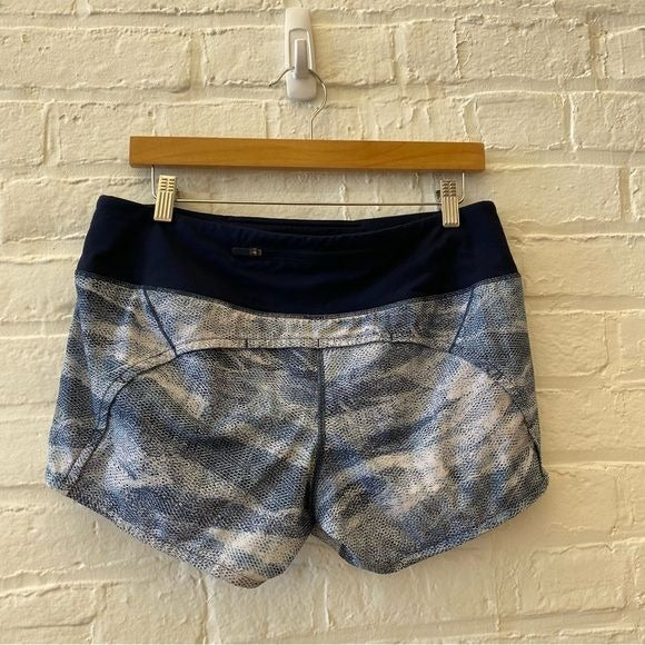 Lululemon || Run Times Short II 4" Mesh Scape Multi / True Navy 8