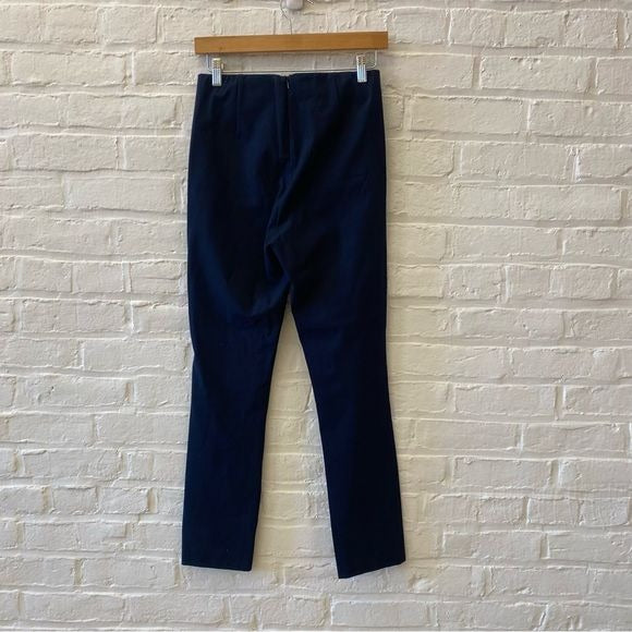 Rag & Bone || Simone Slim Stretch Dress Pants Ankle Back Zip Navy Blue 6